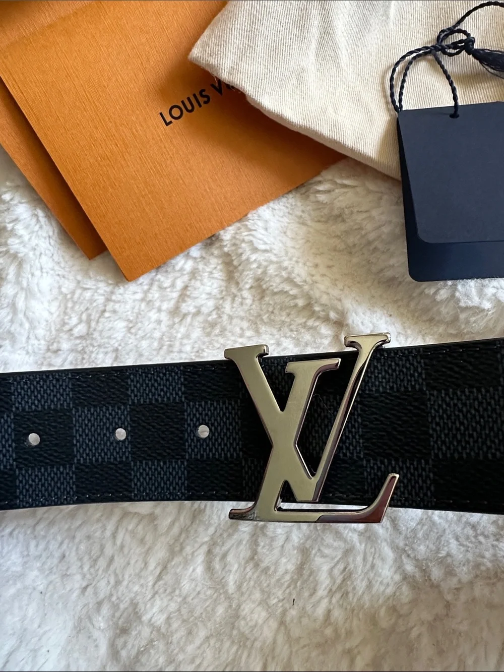 Louis Vuitton LV Initiales 40mm Reversible Damier Cobalt Belt 100/40